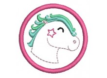 Stickserie - Pferd Pferdekopf 1 Button